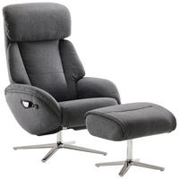 MASSZÁZSFOTEL - ezüstszínű/sötétszürke, Design, textil/fém (76/107/82cm) - Livetastic