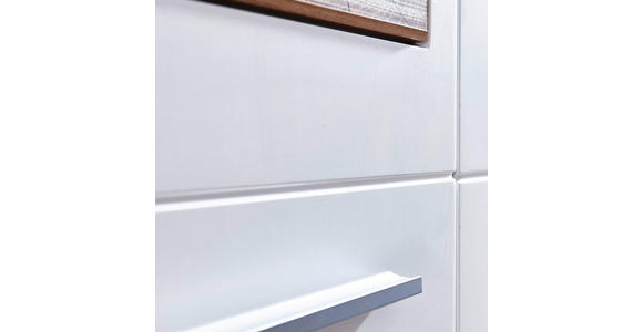 SIDEBOARD  in 180/98/43 cm  - Chromfarben/Eichefarben, KONVENTIONELL, Glas/Holz (180/98/43cm) - Hom`in