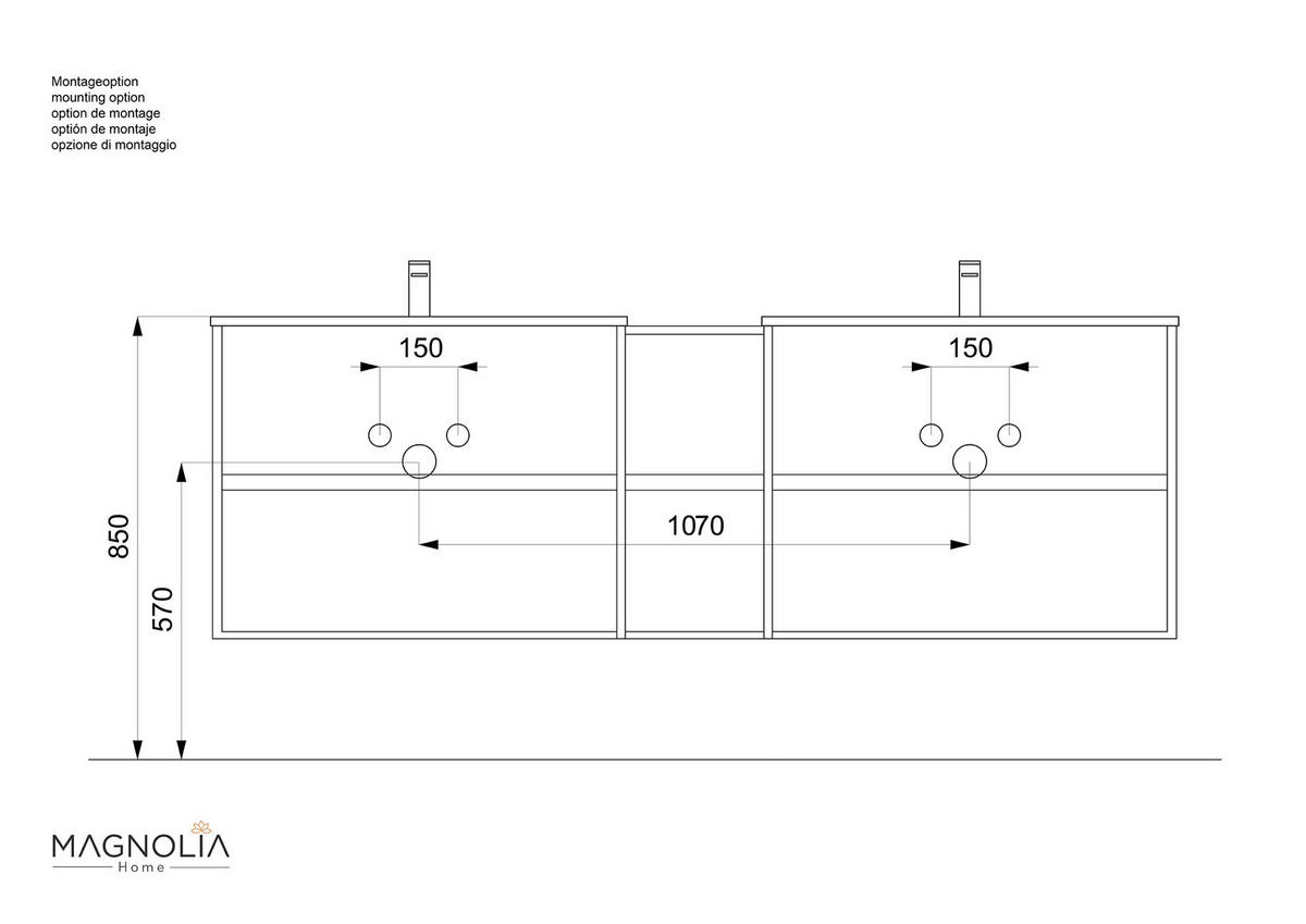 BADEZIMMER 3-teilig  in 190 cm  - Weiß Hochglanz/Weiß, Trend, Glas/Holzwerkstoff (190cm) - MID.YOU
