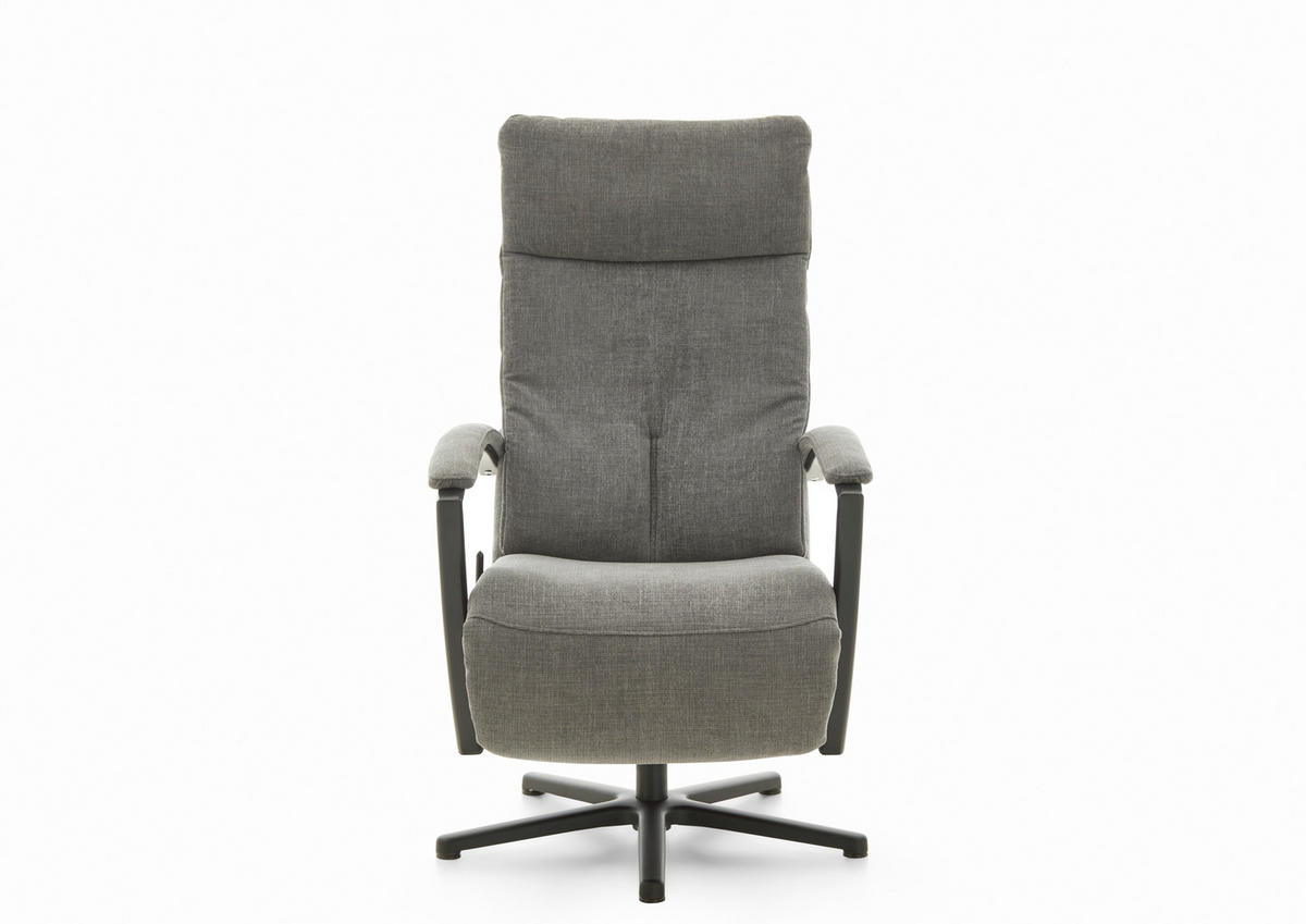 RELAXSESSEL in Textil Grau  - Schwarz/Grau, Design, Textil/Metall (76/110/83cm) - Beldomo Speed