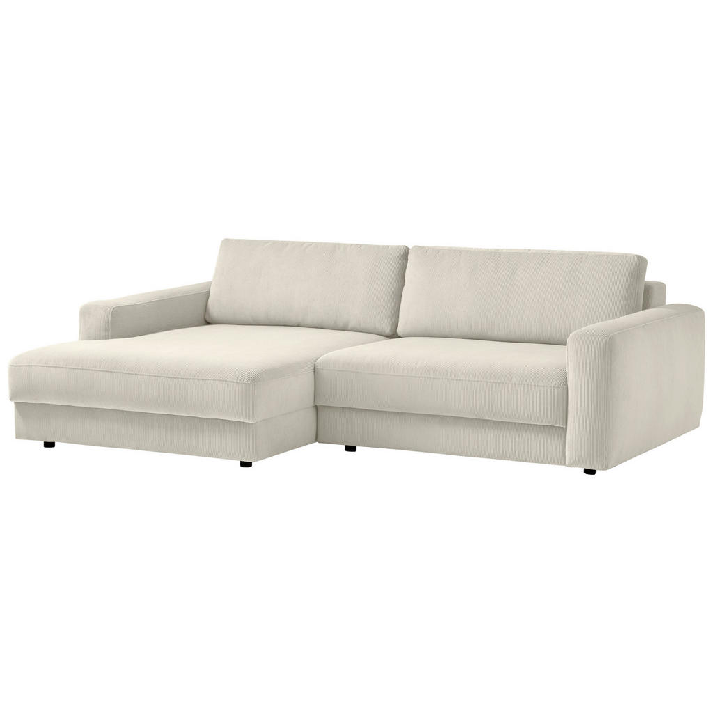 Thumbnail - Trendmanufaktur Ecksofa Bourbon, Creme, Textil, 4-Sitzer, Füllung: Schaumstoff, Silikon, Ottomane links, L-Form, 250x176...
