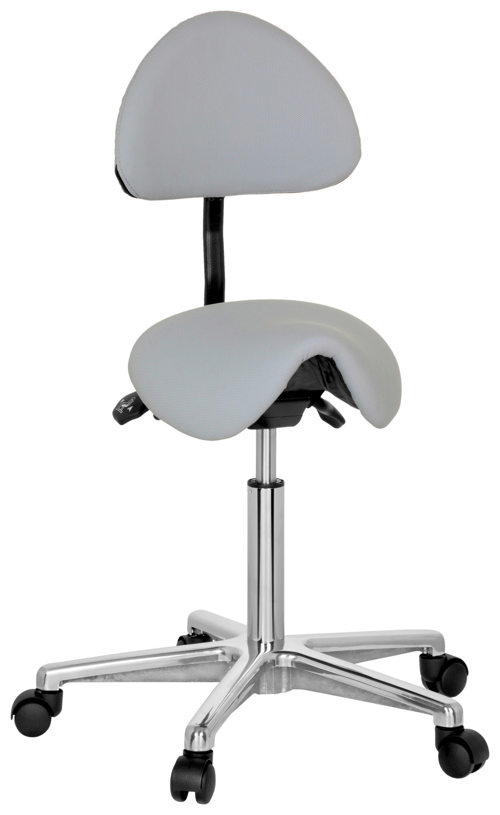 BÜROHOCKER Grau  - Alufarben/Grau, MODERN, Kunststoff/Textil (36/105/40cm) - MID.YOU