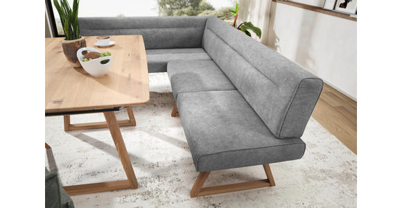 ECKBANK 170/230 cm in Eichefarben, Hellgrau - Eichefarben/Hellgrau, KONVENTIONELL, Holz/Textil (170/230cm) - Moderano