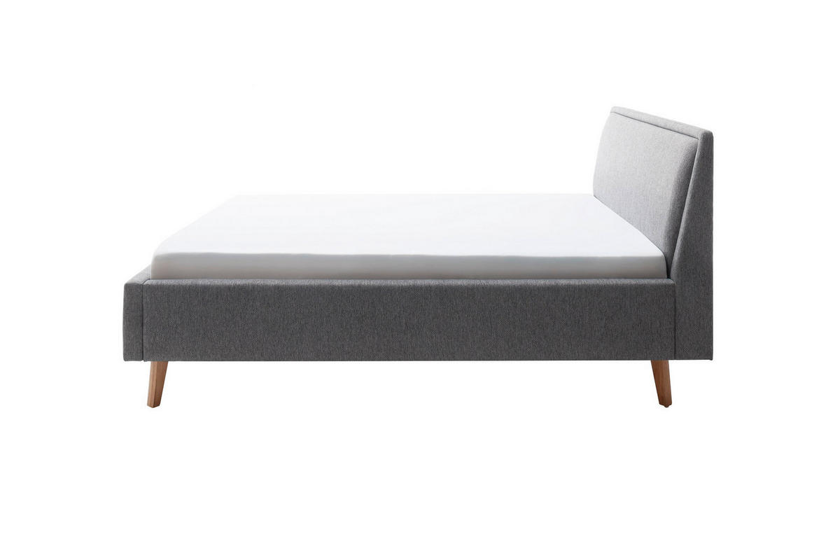 POLSTERBETT FRIEDA 140/200 cm  in Grau  - Eichefarben/Grau, MODERN, Holz/Textil (140/200cm) - Livetastic