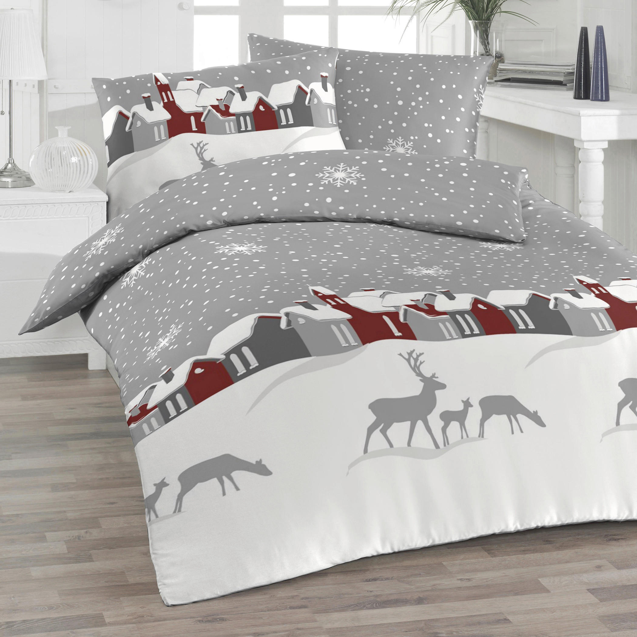 BETTWÄSCHE Flanell 140/200 cm  - Grau, Design, Textil (140/200cm) - Florella