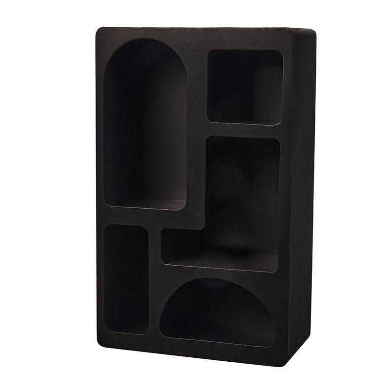 WANDREGAL Eukalyptusholz Schwarz  - Schwarz, LIFESTYLE, Holz (39,5/60/12cm) - Ambia Home