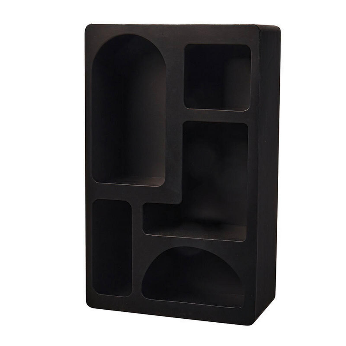 WANDREGAL Eukalyptusholz Schwarz  - Schwarz, LIFESTYLE, Holz (39,5/60/12cm) - Ambia Home