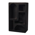 WANDREGAL Eukalyptusholz Schwarz  - Schwarz, LIFESTYLE, Holz (39,5/60/12cm) - Ambia Home