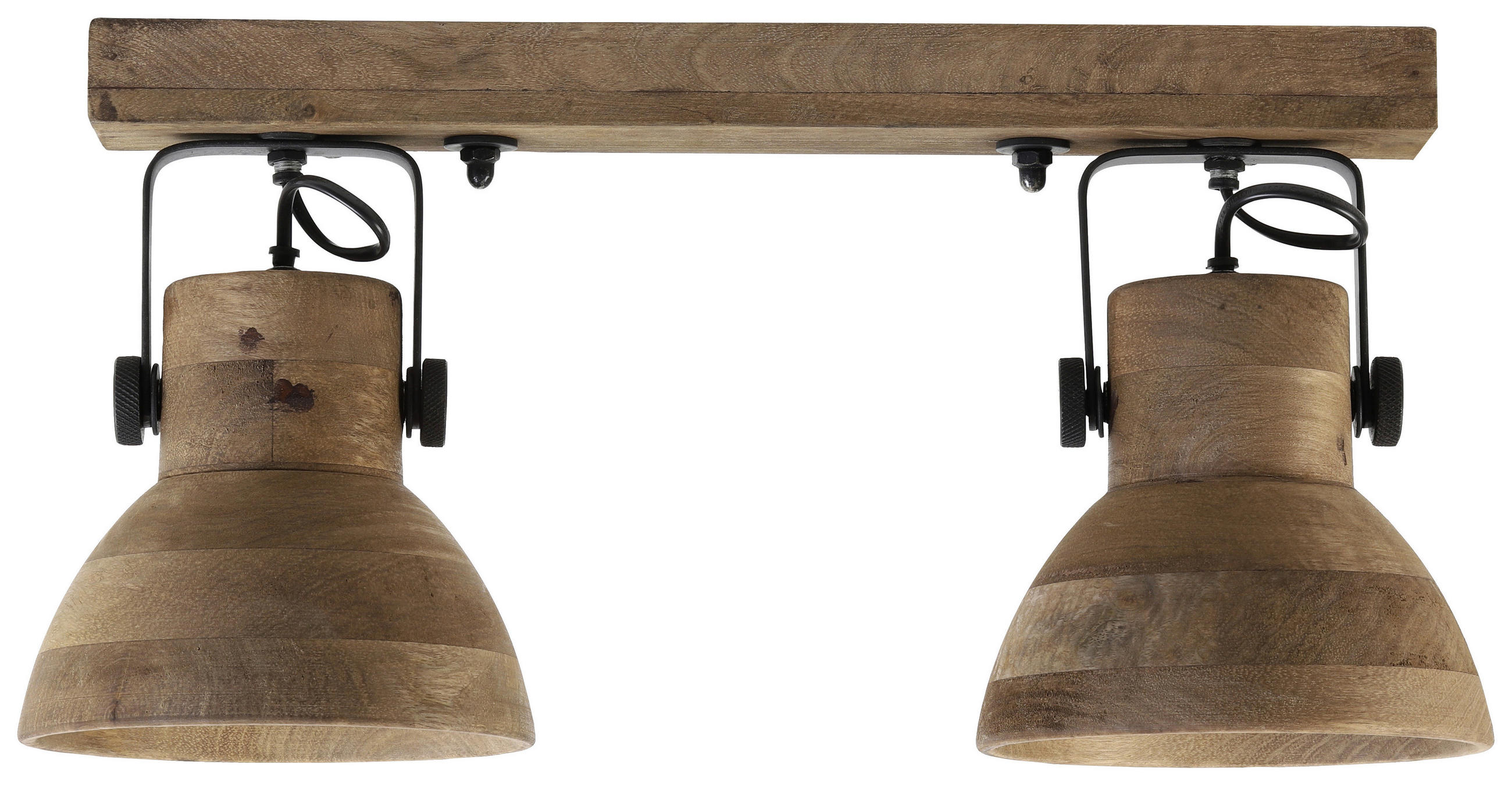 DECKENLEUCHTE 50/17/25 cm   - Braun, Design, Holz (50/17/25cm) - Light & Living
