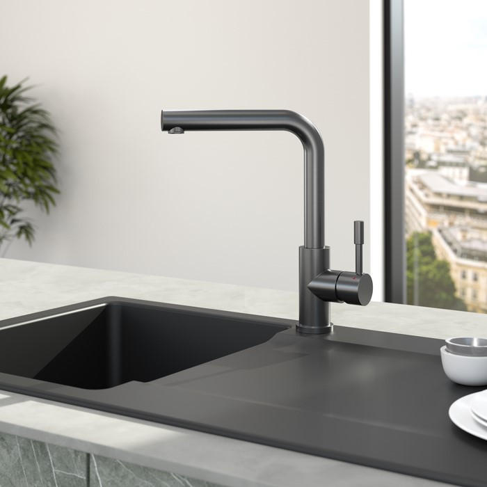 KÜCHENARMATUR 96680105  - Anthrazit, Basics, Metall (4,5/31,5/24,3cm) - Villeroy & Boch