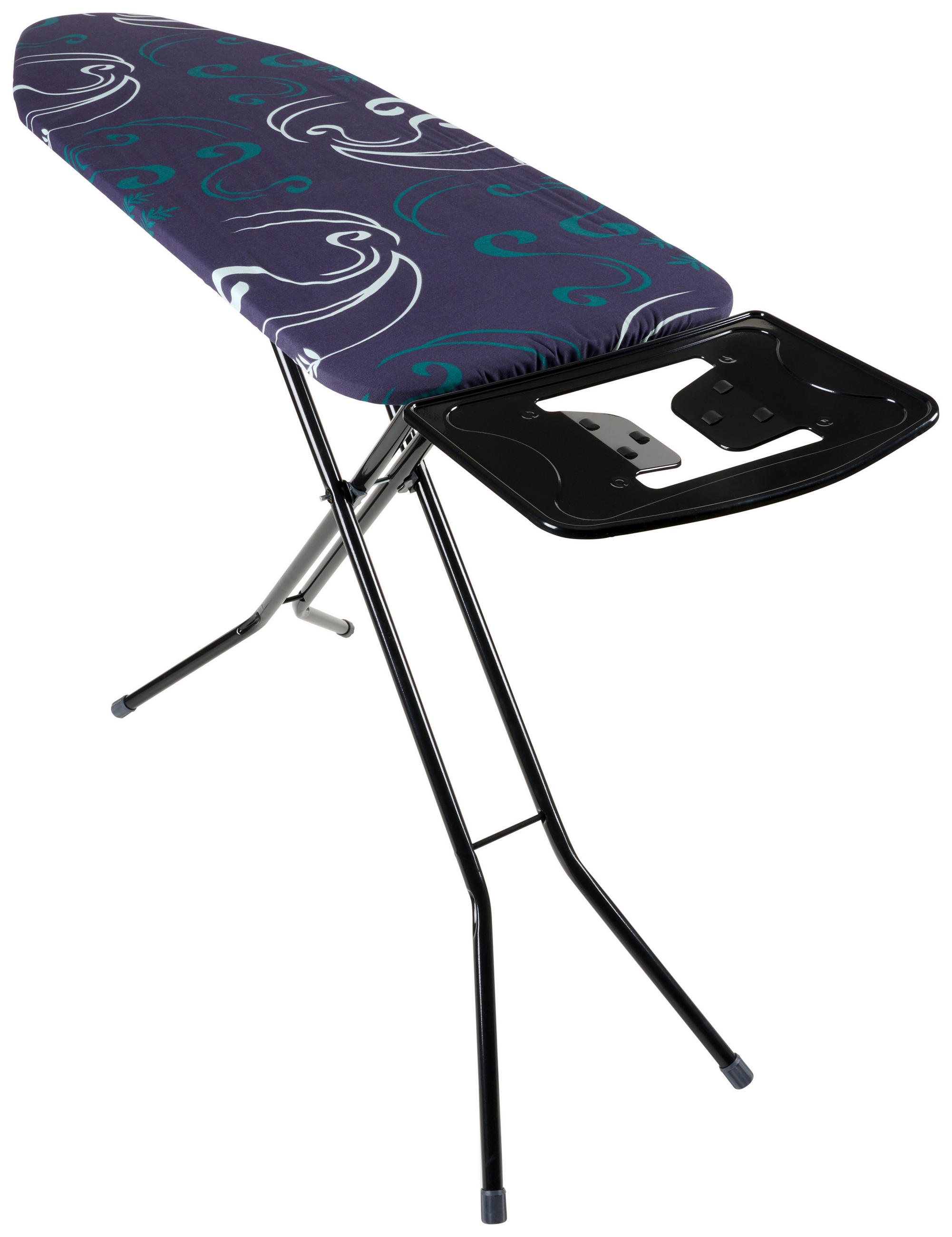 ŽEHLICÍ PRKNO - černá/světle modrá, Basics, textil (38,5/6/145,80cm) - Homeware