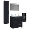 BADEZIMMER 5-teilig  in 146 cm  - Weiss/Alufarben, Modern, Keramik/Holzwerkstoff (146cm) - MID.YOU