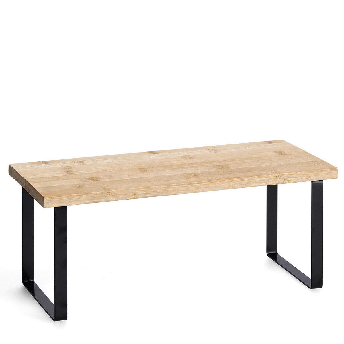 REGAL Bambus Naturfarben, Schwarz  - Schwarz/Naturfarben, Basics, Holz/Metall (36/15,5/15,5cm) - Zeller Present