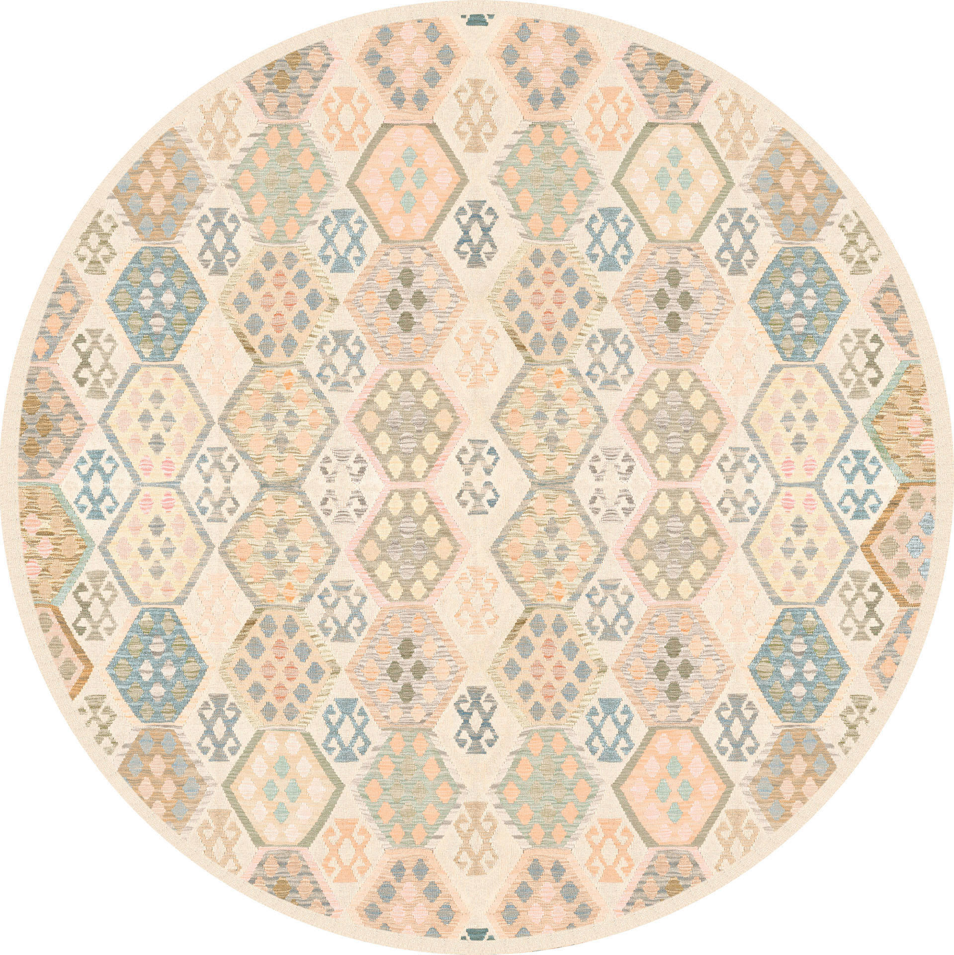 Lindorug Vintage-Teppich Ondea Parviza Sand, Hellrosa, Blaugrau