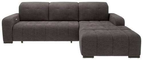 ECKSOFA Anthrazit Mikrofaser  - Anthrazit/Schwarz, MODERN, Textil/Metall (185/292cm) - Livetastic