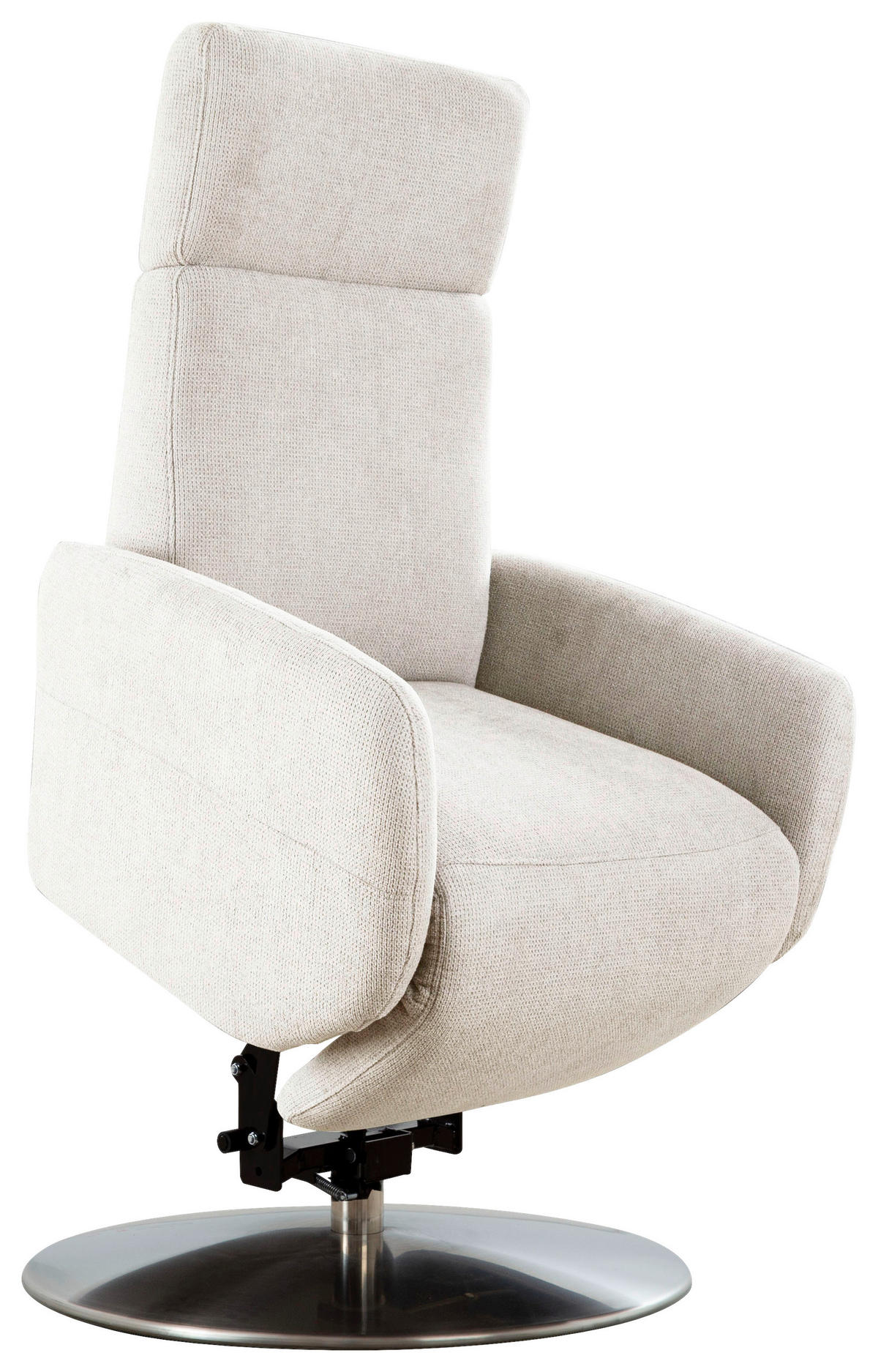 DREHSTUHL  in Flachgewebe Creme  - Chromfarben/Creme, Konventionell, Textil/Metall (71/110/82cm) - Sit & More