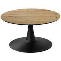 KLUBSKA MIZA, črna, hrast artisan  - črna/hrast artisan, Design, kovina/leseni material (80/80/42cm) - Boxxx