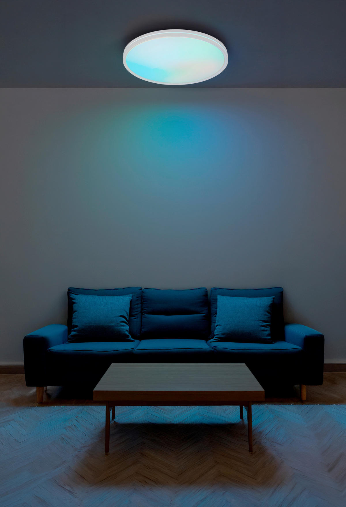STROPNA LED-SVETILKA  Dwain   2700-6500 K 230 V  - bela, Design, umetna masa (37/7cm) - Globo