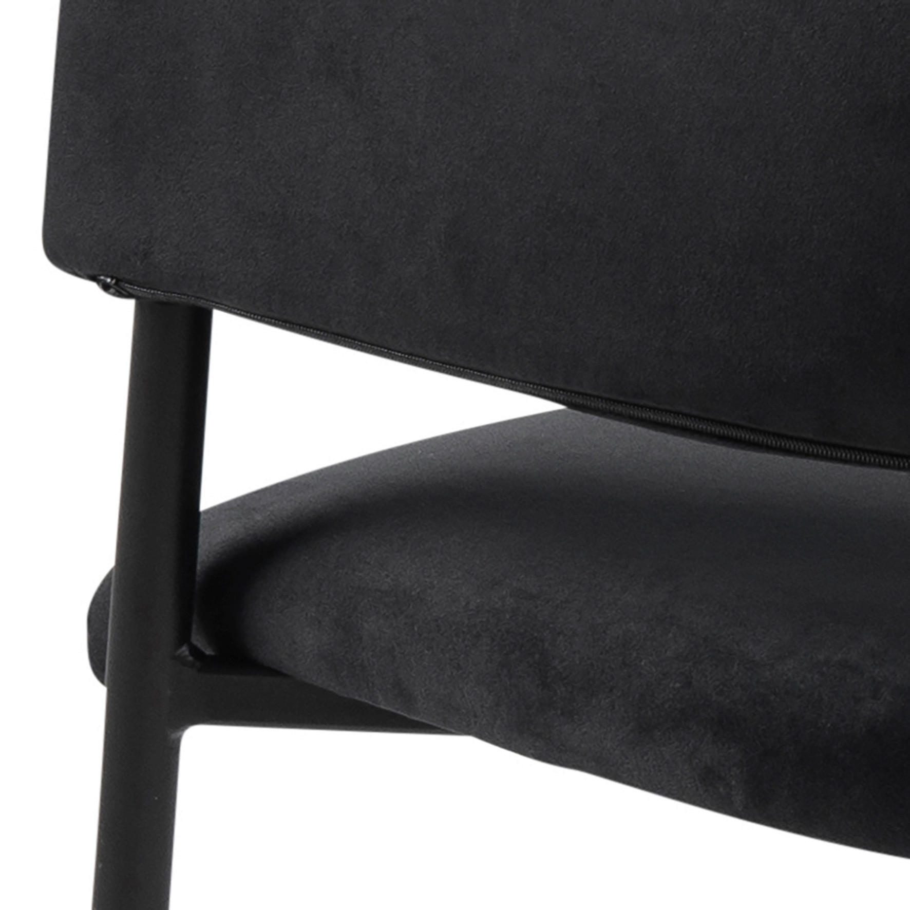 ARMLEHNSTUHL  in Stahl Samt  - Schwarz, Design, Textil/Metall (54/82/55cm) - Livetastic