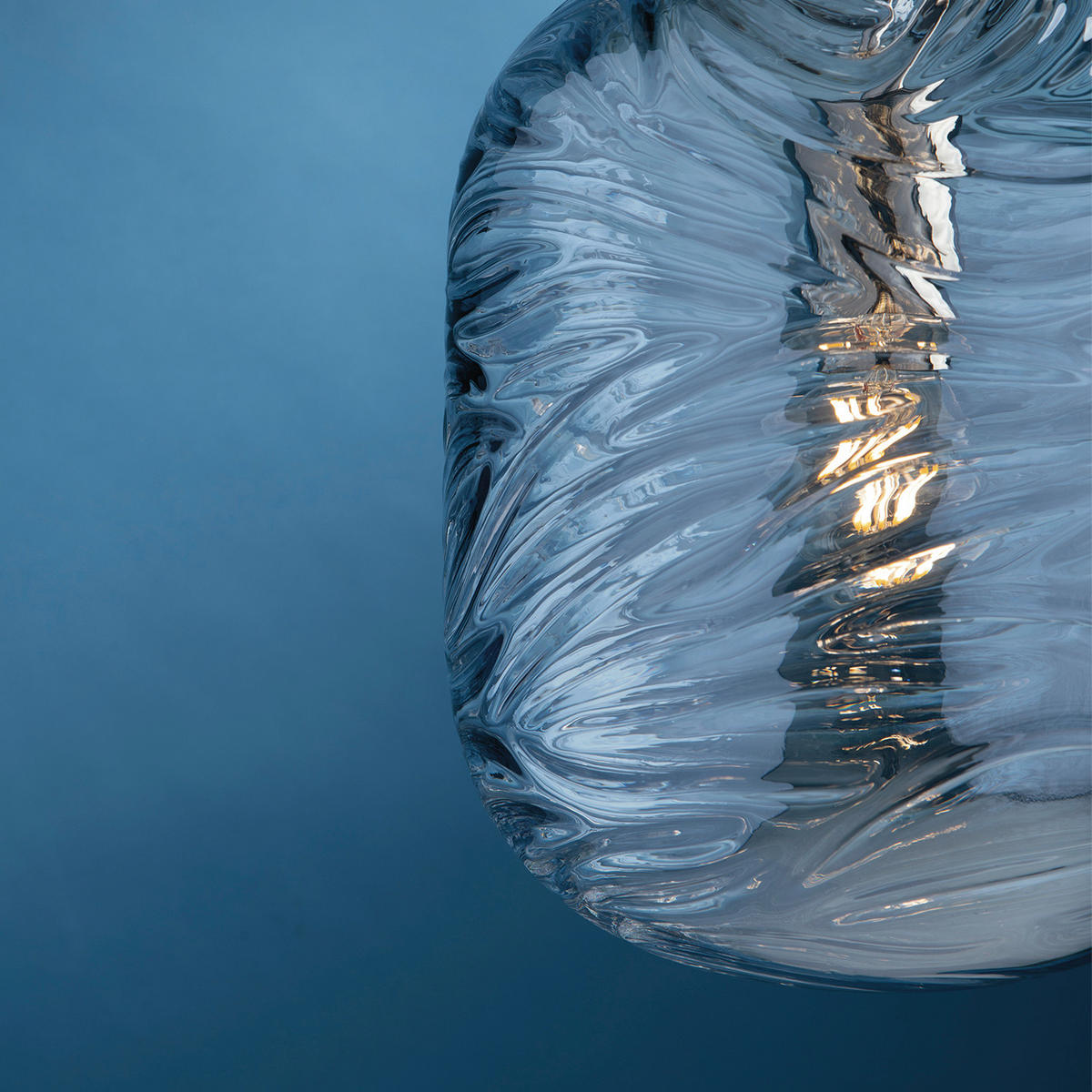 HÄNGELEUCHTE Nereide 24,5/30,7 cm   - Blau, KONVENTIONELL, Glas (24,5/30,7cm)