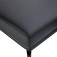 ECKSOFA in Echtleder Schwarz  - Schwarz, Design, Leder/Metall (187/295cm) - Novel