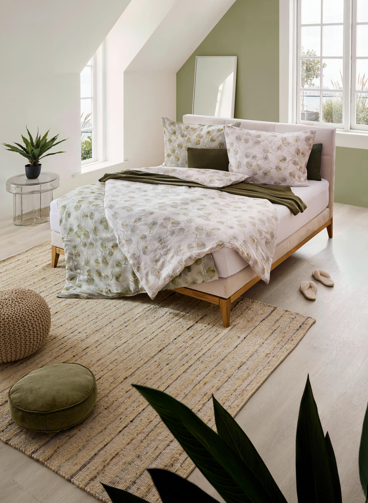 BETTWÄSCHE Atelier Flanell 140/200 cm  - Grün, Basics, Textil (140/200cm) - Estella