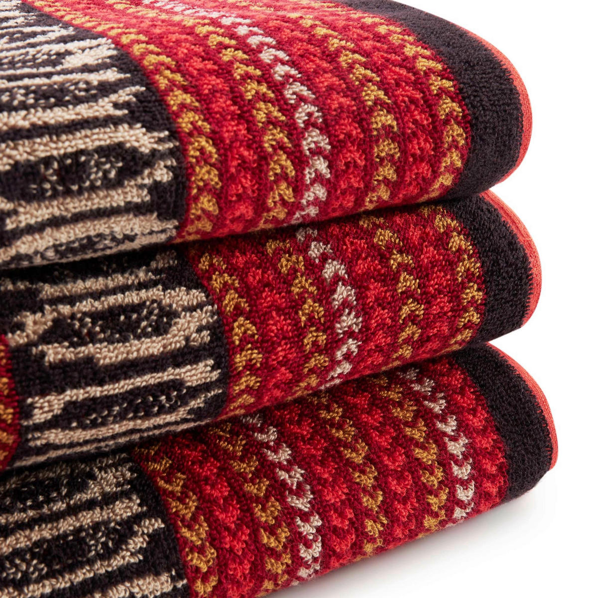 DUSCHTUCH Roccaraso 70/140 cm  - Rot, Basics, Textil (70/140cm) - Bassetti