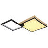 LED-DECKENLEUCHTE 85,5/55/10 cm   - Dunkelbraun/Opal, Design, Holzwerkstoff/Kunststoff (85,5/55/10cm) - Globo