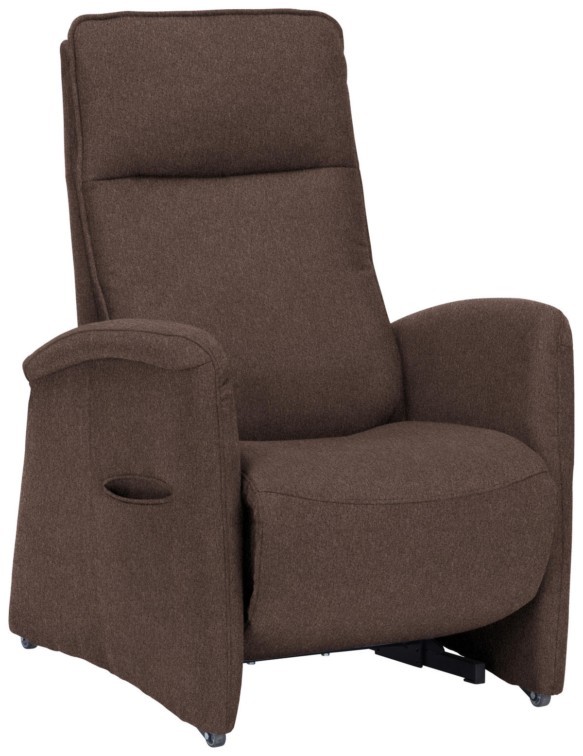 FERNSEHSESSEL in Chenille Dunkelbraun  - Dunkelbraun, Konventionell, Kunststoff/Textil (79-83/108/87cm) - Valdera