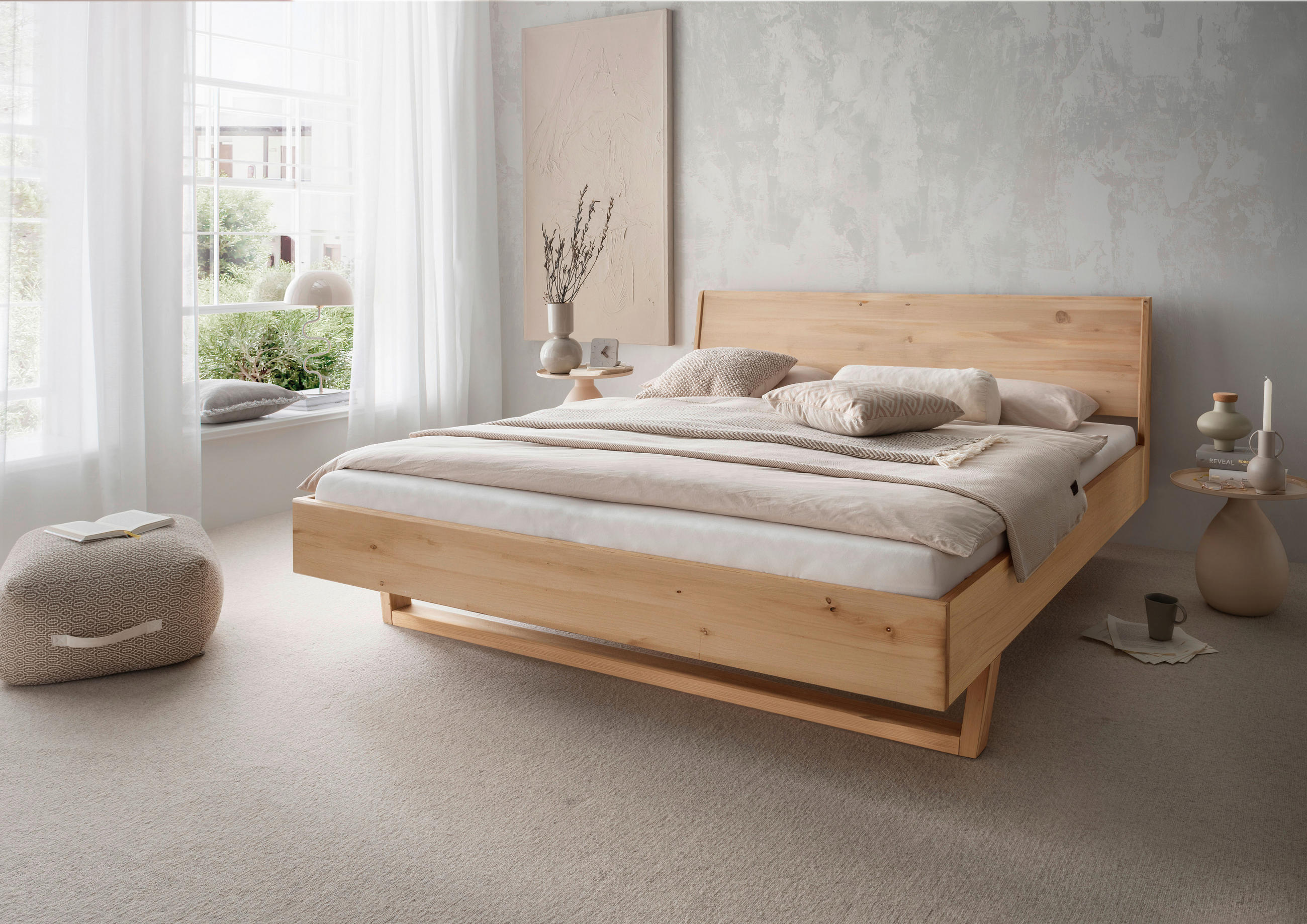 BETT 180/200 cm  in Fichtefarben  - Fichtefarben/Schwarz, MODERN, Holz/Metall (180/200cm) - Livetastic