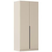 DREHTÜRENSCHRANK 91/229/54 cm,  in Champagner, 2 Tür(en)  - Champagner/Grau, MODERN, Holzwerkstoff/Metall (91/229/54cm) - Rauch Möbel