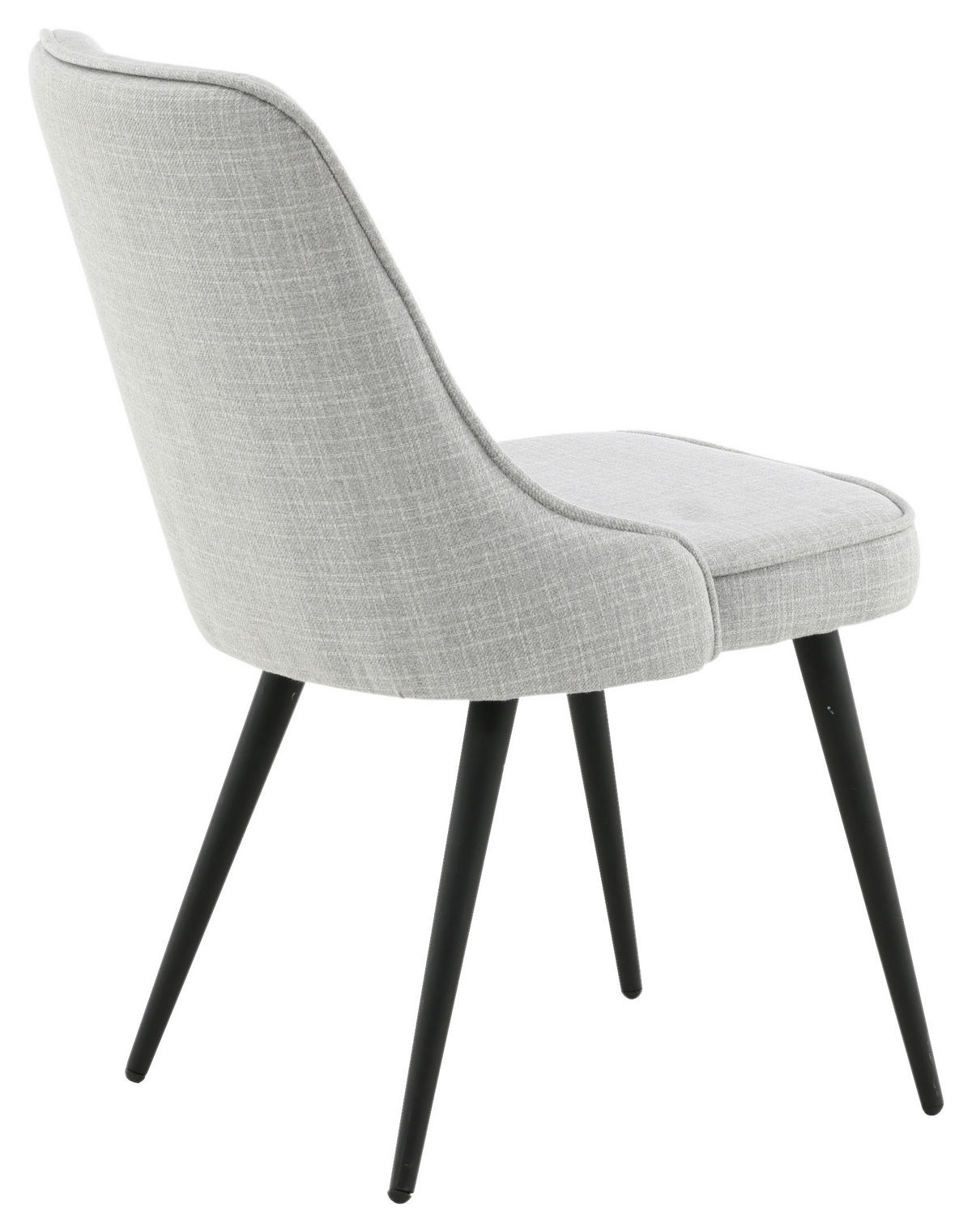 STOLSET 2 styck stål flatväv  - ljusgrå/svart, Design, metall/textil (50/88,5/66cm) - Livetastic