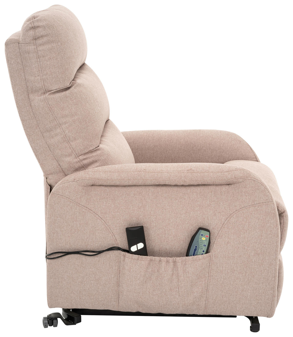 RELAXFÅTÖLJ i metall, textil sandfärgad  - sandfärgad/svart, Design, metall/textil (68/100/94cm) - Livetastic