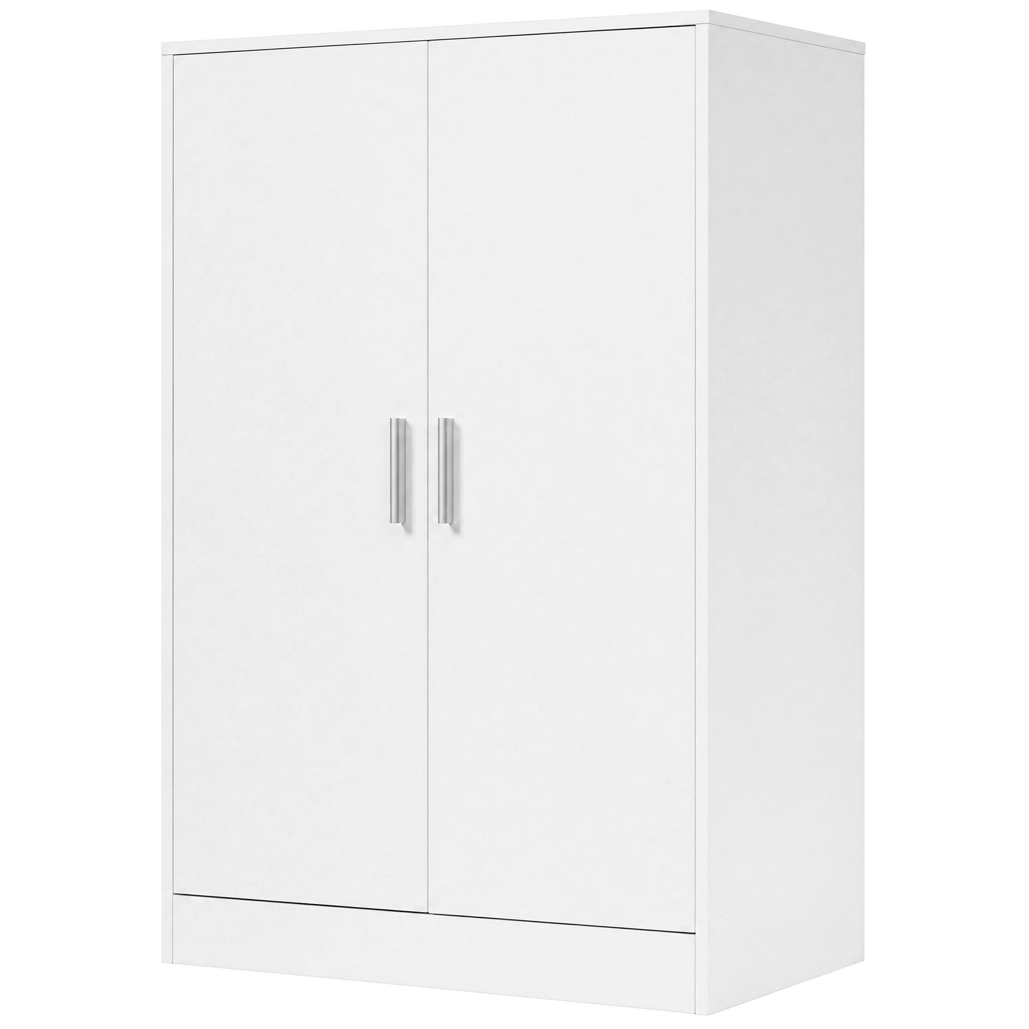 SCHUHSCHRANK Weiß  - Silberfarben/Weiß, Trend, Holzwerkstoff/Kunststoff (60/90,5/37cm) - Boxxx