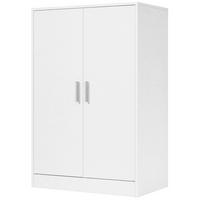 SCHUHSCHRANK Weiß  - Silberfarben/Weiß, Trend, Holzwerkstoff/Kunststoff (60/90,5/37cm) - Boxxx