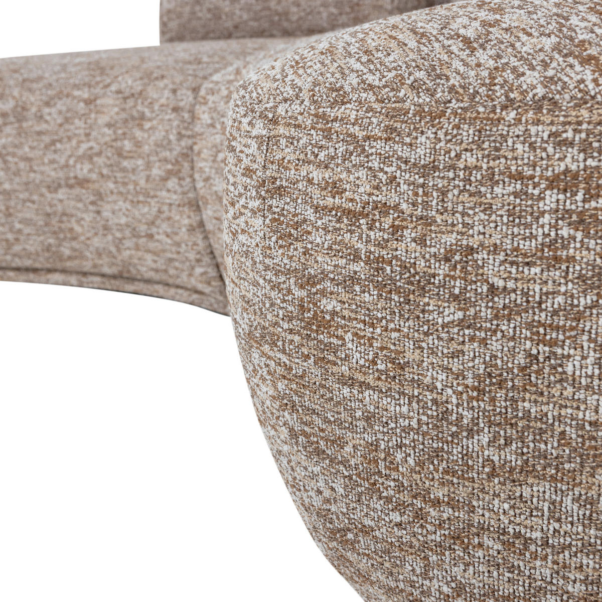 BIGSOFA Batavier in Webstoff Hellbraun  - Hellbraun, Design, Textil (254/74/122cm) - Livetastic