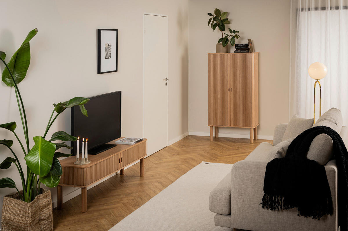 TV-ELEMENT - Eichefarben, Trend, Holzwerkstoff (140/45/40cm)