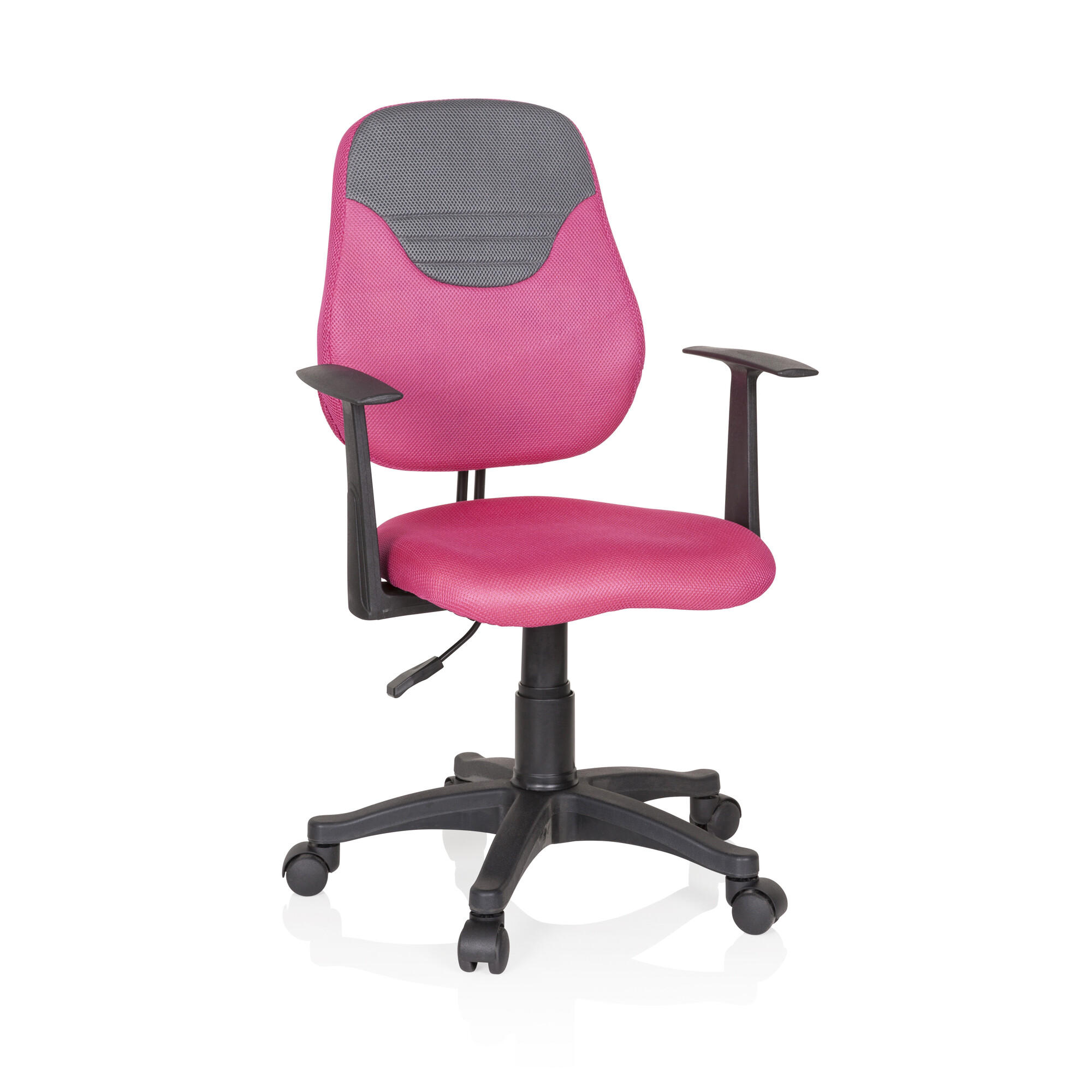 SNURRSTOL FÖR UNGDOMAR  i grå, pink  - pink/svart, Basics, plast (56/89-99/50cm) - MID.YOU