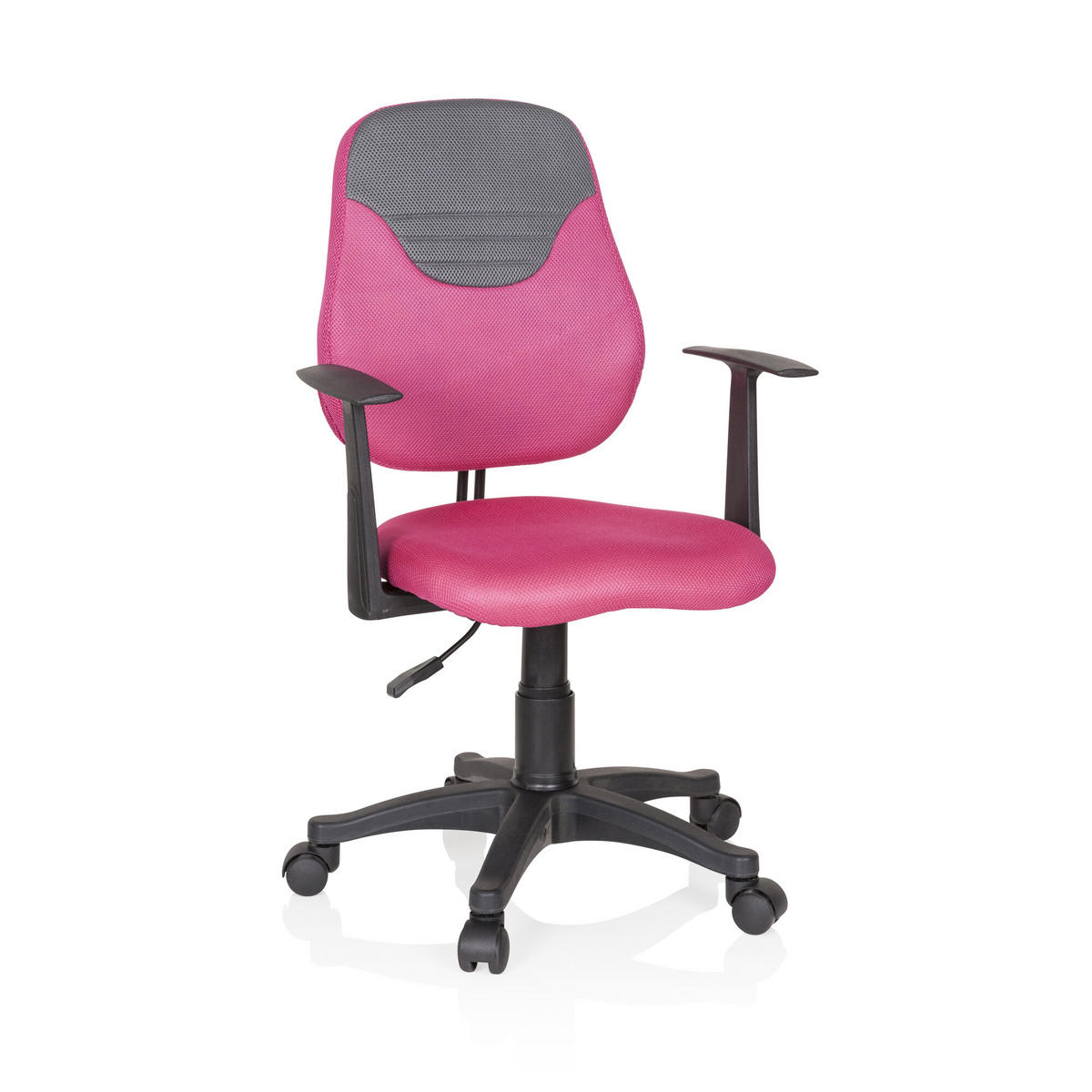 OTOČNÁ ŽIDLE PRO MLADÉ, šedá, pink - šedá/pink, Basics, plast (56/89-99/50cm) - MID.YOU