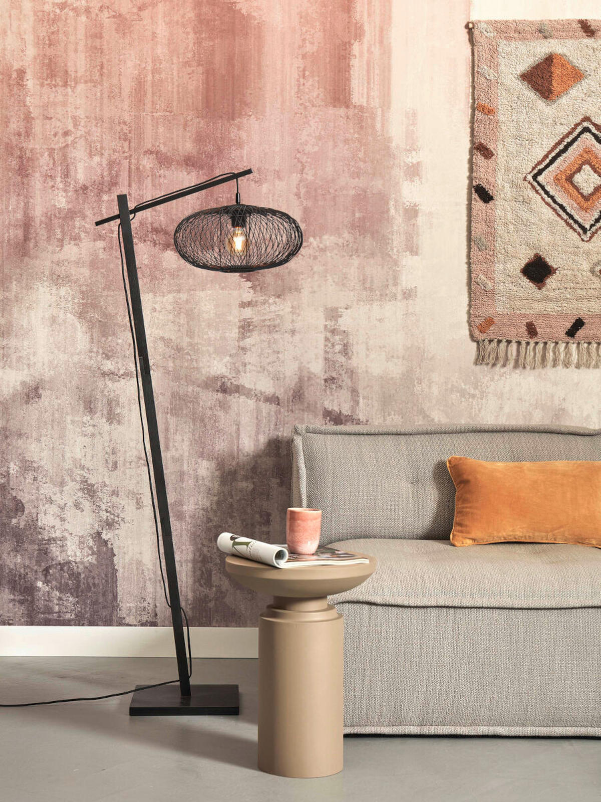 GOLVLAMPA GOOD&MOJO     - svart, Trend (150/40/62cm) - Good & Mojo