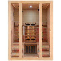 INFRAROTKABINE für 2 Personen  - Braun, Basics, Holz (150/200/150cm) - Sanotechnik