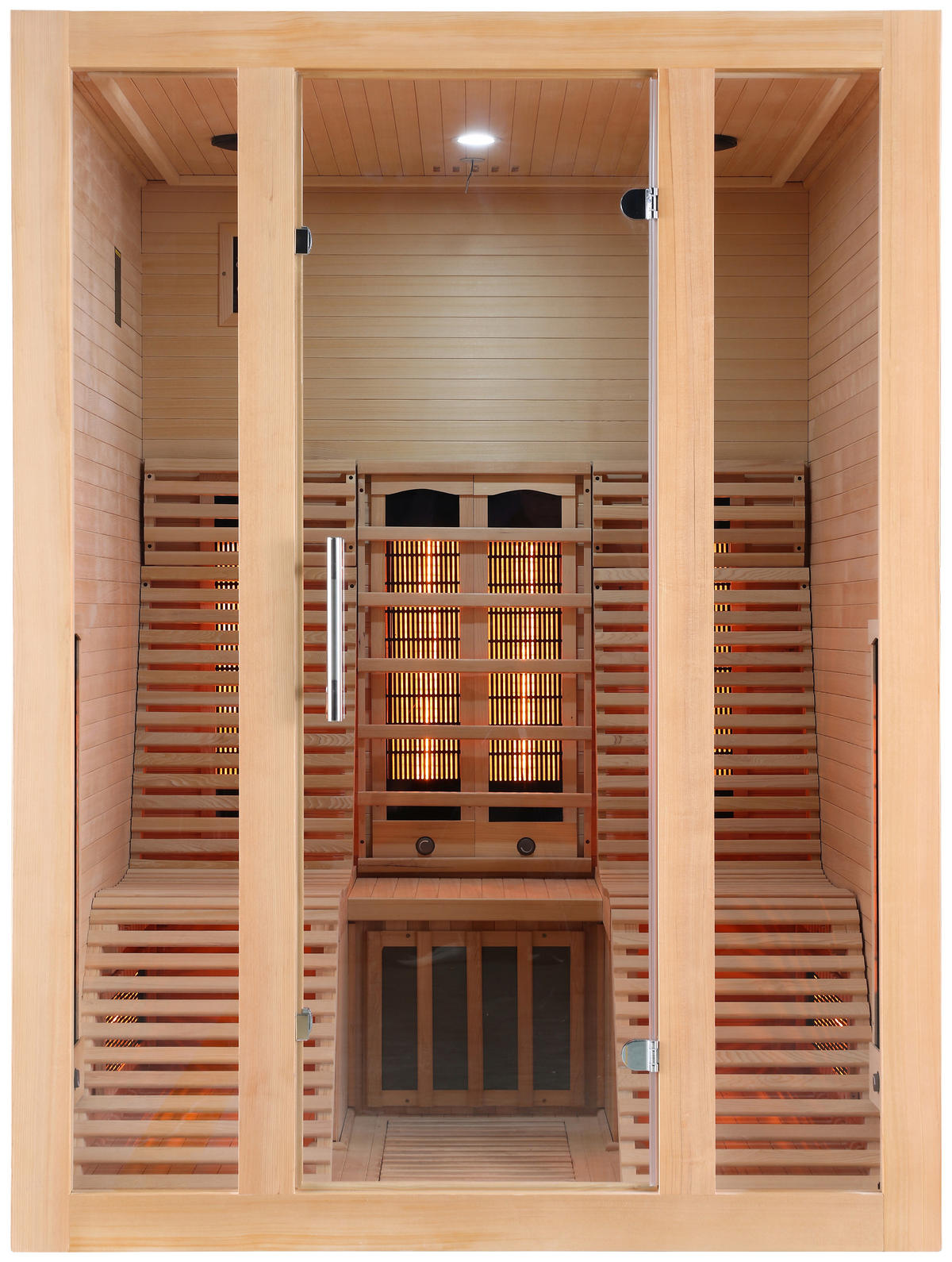INFRAROTKABINE für 2 Personen  - Braun, Basics, Holz (150/200/150cm) - Sanotechnik
