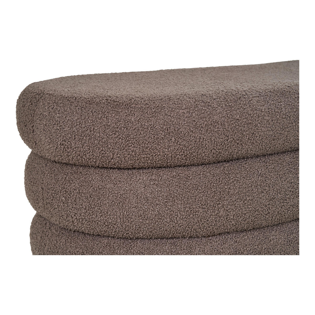 GARDEROBENBANK Dartford  in 103/44/44 cm  - Schwarz/Braun, Design, Kunststoff/Textil (103/44/44cm) - MID.YOU