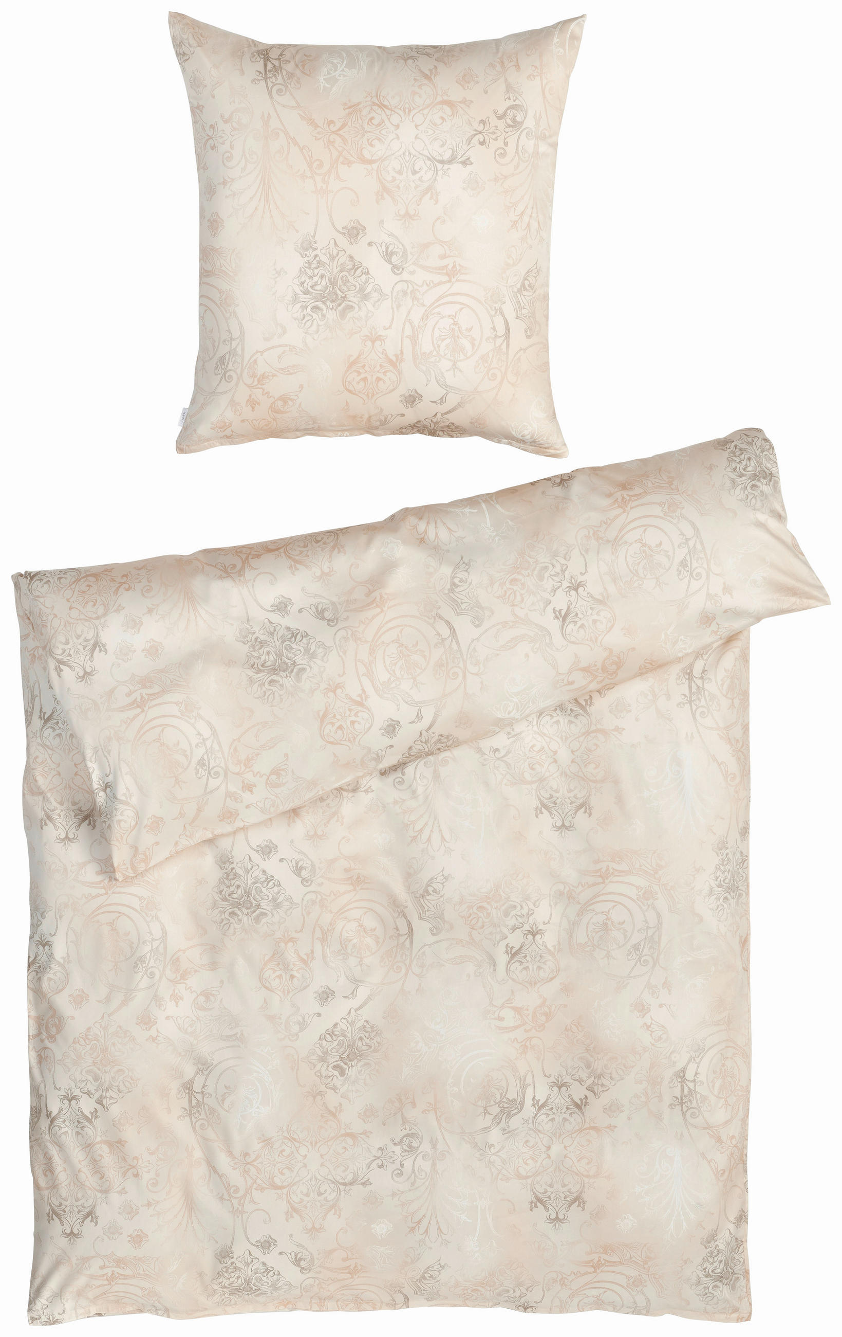 BETTWÄSCHE SVIZZERA Satin 155/220 cm  - Sandfarben, KONVENTIONELL, Textil (155/220cm) - Estella