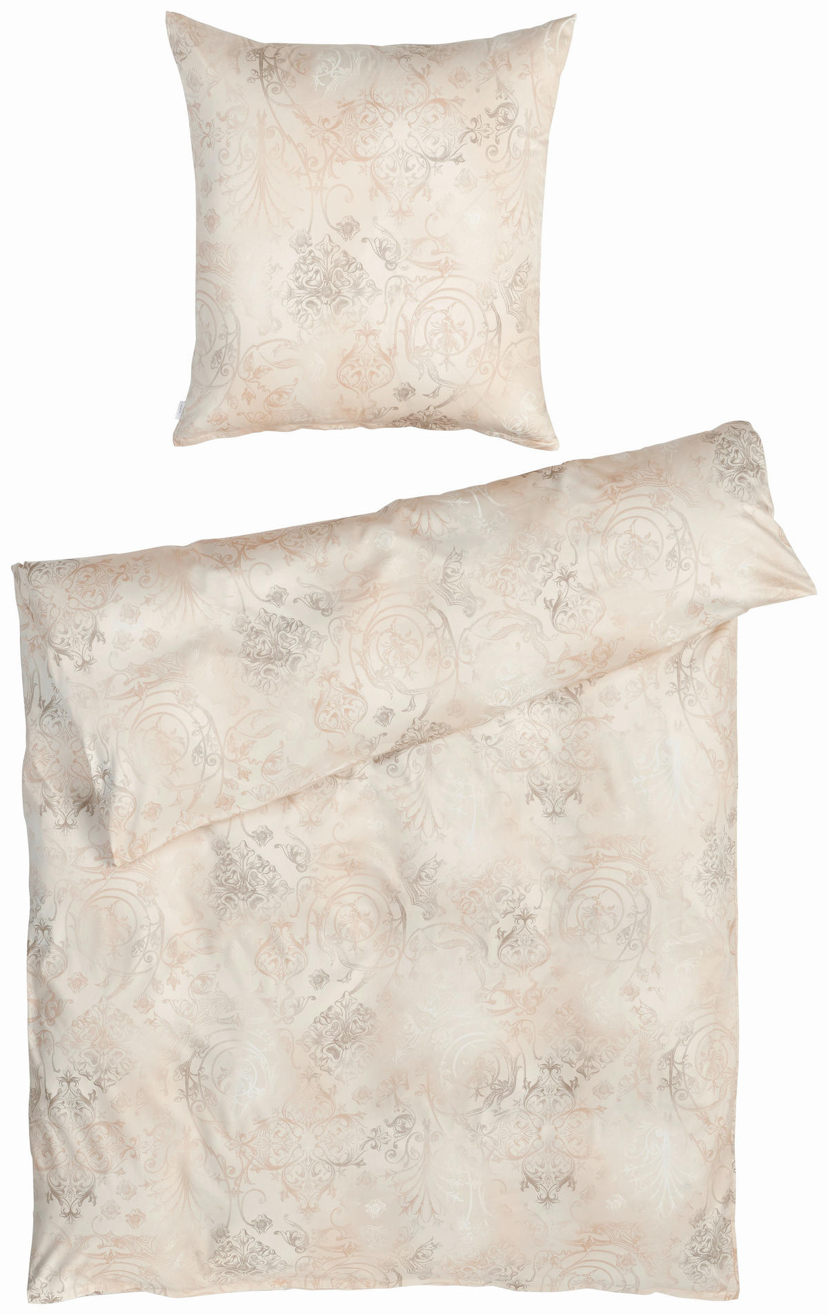 BETTWÄSCHE SVIZZERA Satin 155/220 cm  - Sandfarben, KONVENTIONELL, Textil (155/220cm) - Estella