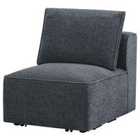 SOFAELEMENT Fleece Dunkelgrau  - Dunkelgrau/Schwarz, Design, Holz/Kunststoff (70,5/65/90cm) - Livetastic
