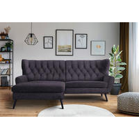 ECKSOFA  in Webstoff Blau, Violett  165/237 cm  - Blau/Violett, Design, Holz/Textil (165/237cm) - Stylife