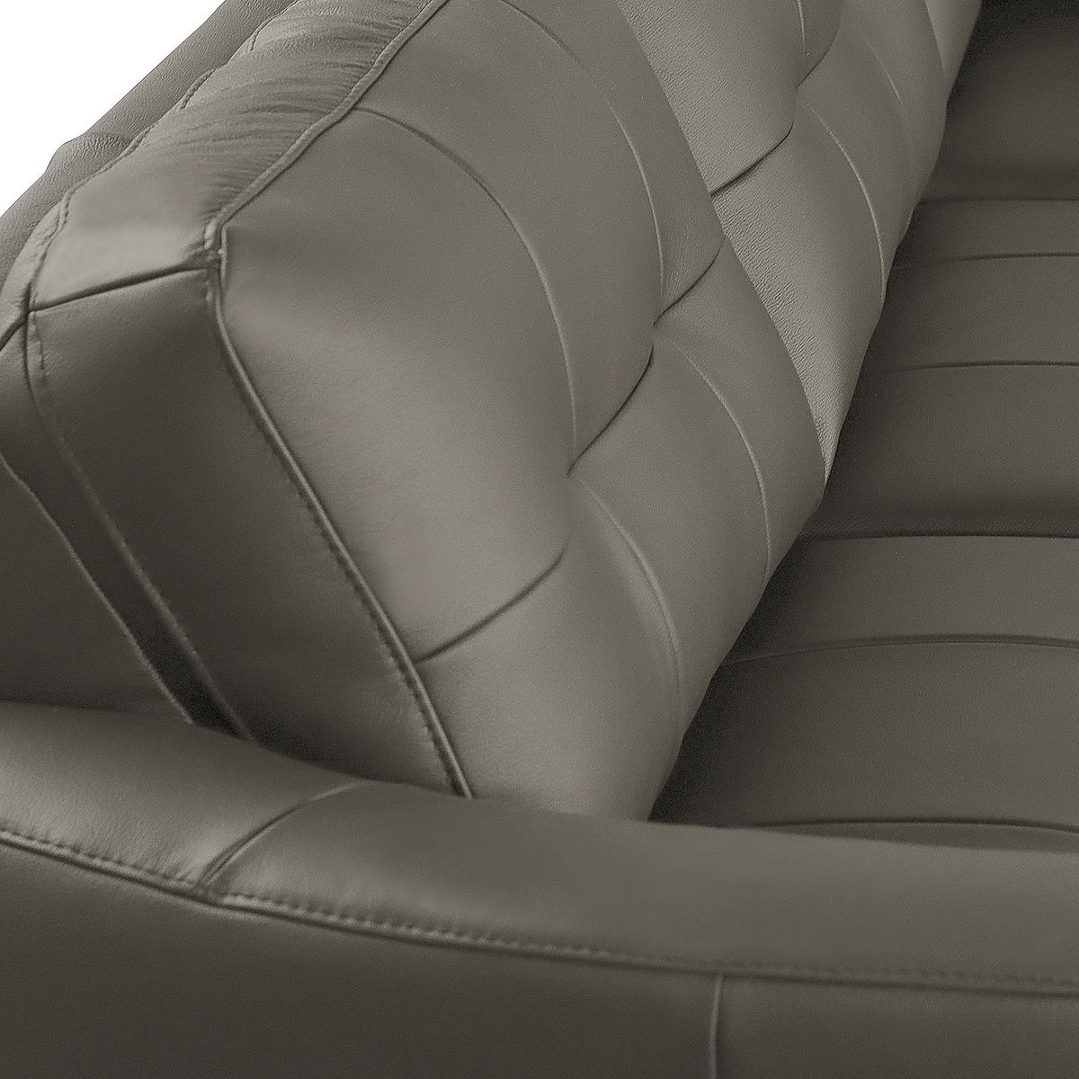 ECKSOFA in Lederlook Echtleder Schlammfarben  - Schlammfarben/Buchefarben, Design, Leder/Holz (236/190cm) - Livetastic