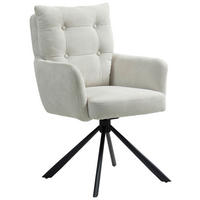 ARMLEHNSTUHL  in Eisen  - Creme/Schwarz, KONVENTIONELL, Textil/Metall (60/95/67cm) - MID.YOU