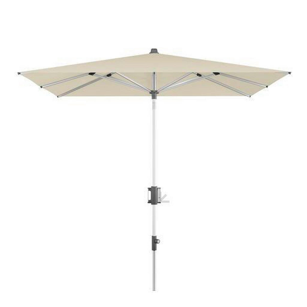 SONNENSCHIRM 240x240 cm Creme  - Creme/Alufarben, Basics, Textil/Metall (240/224-257cm) - KNIRPS